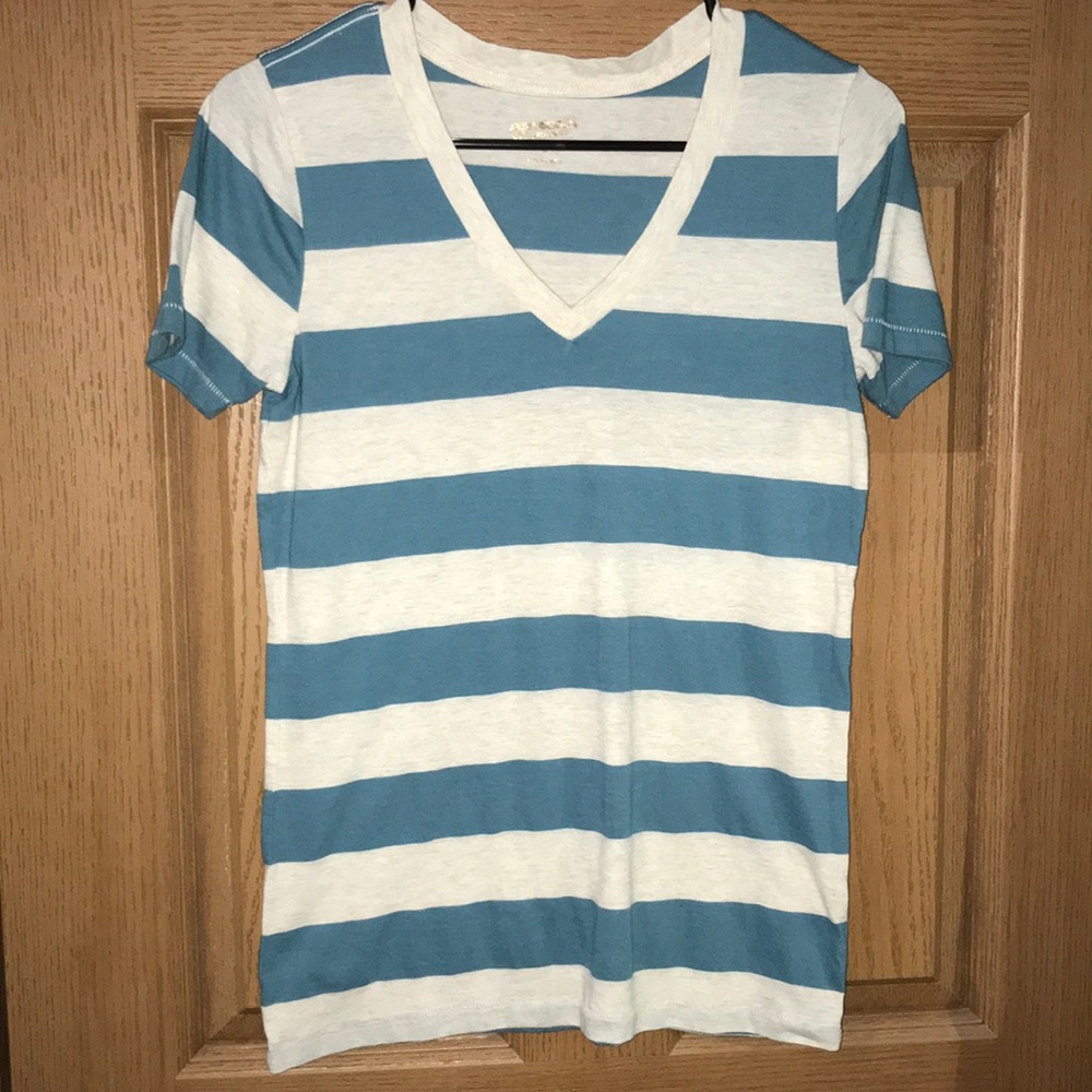 V Neck Striped Tee!